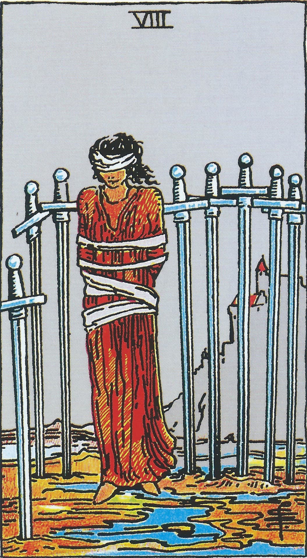 Eight of Swords Tarot Card