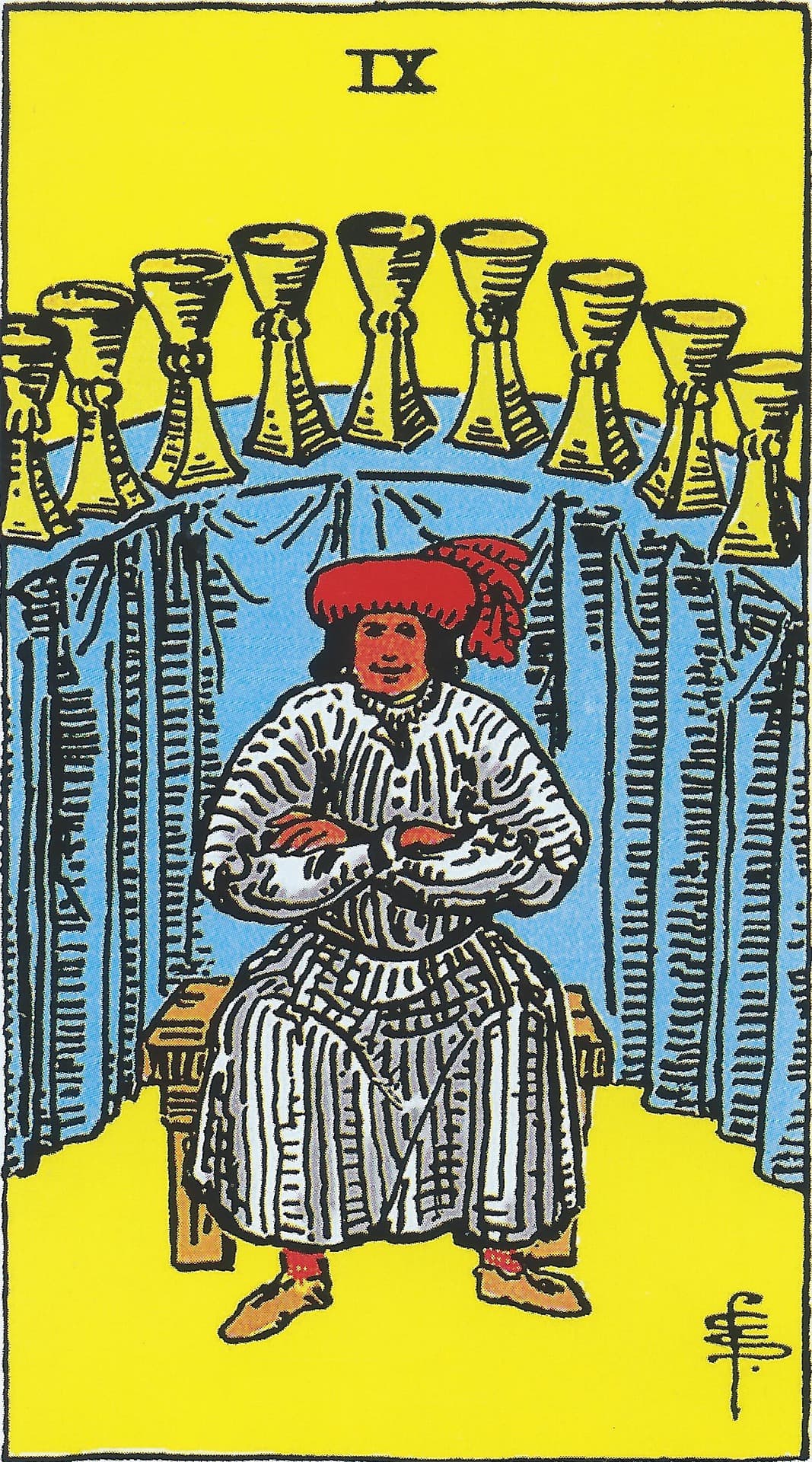 Nine of Cups Tarot Card