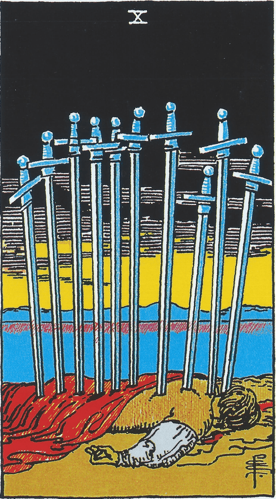 Ten of Swords Tarot Card