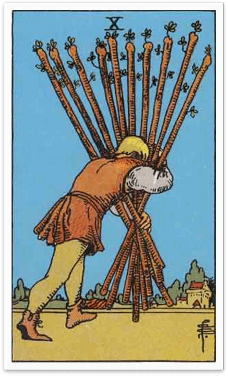 Ten of Wands Tarot Card