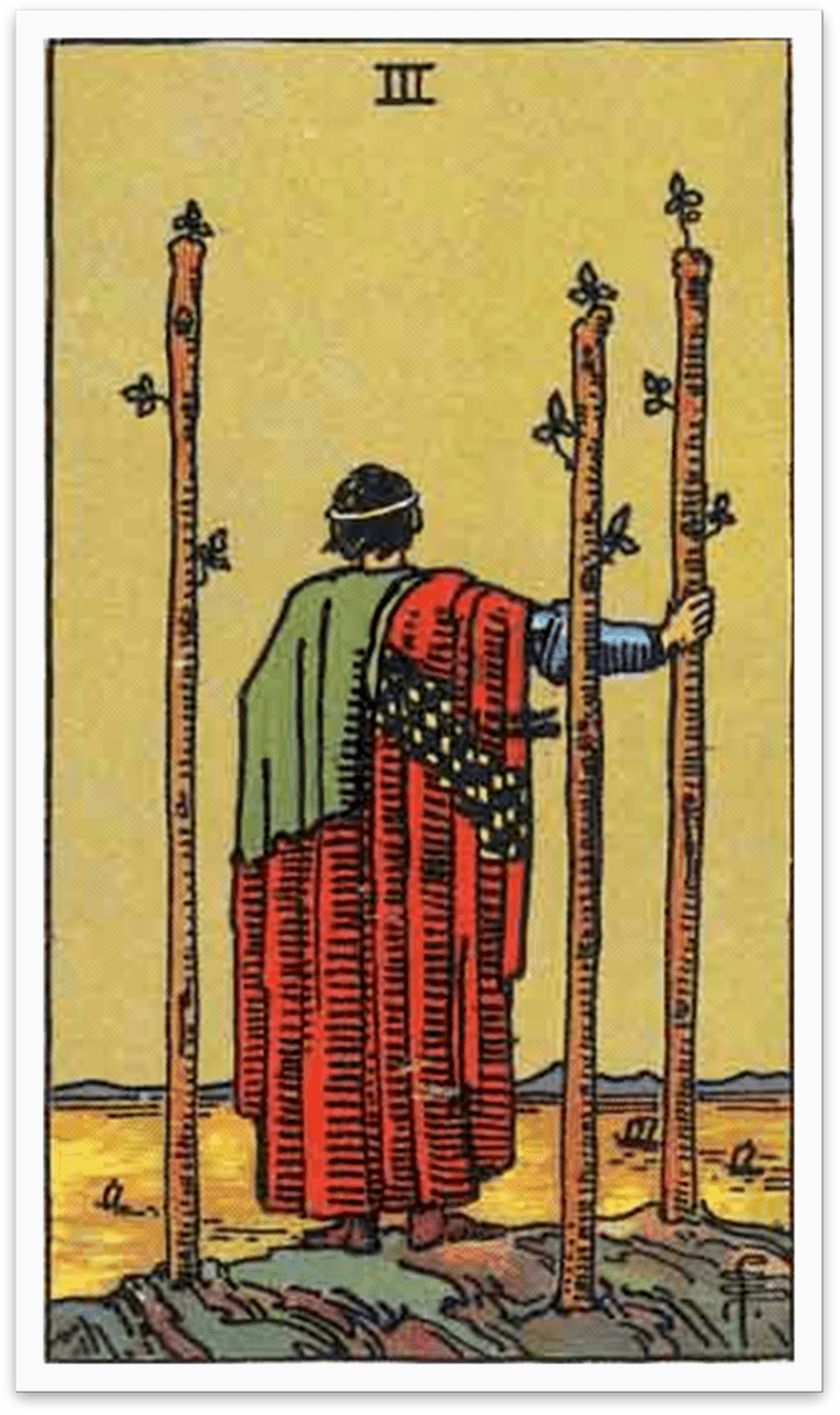 Three of Wands Tarot Card